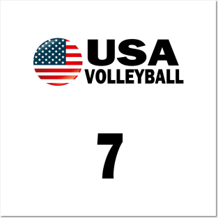 USA Volleyball #7 T-shirt Design Posters and Art